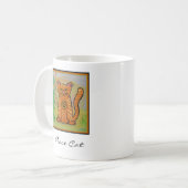 Vredeskat met bloemen koffiemok (Voorkant links)