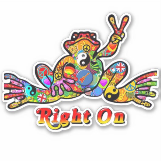 Vredeskikker op sticker (Voorkant)