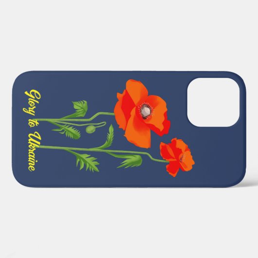 Vredeskleurig Oekraïne "papaverbloem" Case-Mate iPhone Case (Achterkant (horizontaal))