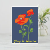 Vredeskleurig Oekraïne "papaverbloem" Kaart (Staand voorkant)
