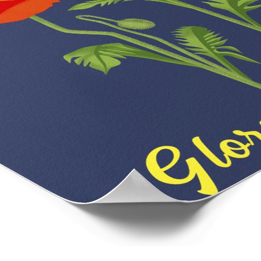 Vredeskleurig Oekraïne "papaverbloem" Poster (Hoek)