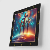 Vredesklok: gepersonaliseerde gave van geloof vierkante klok (Hoek)