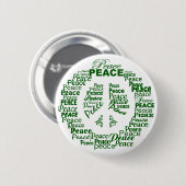 Vredesknop - groen ronde button 5,7 cm (Voorkant /achterkant)