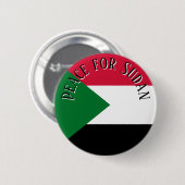Vredesknop voor Soedan  Solidariteit & Bewustzijn Ronde Button 5,7 Cm (Voorkant /achterkant)