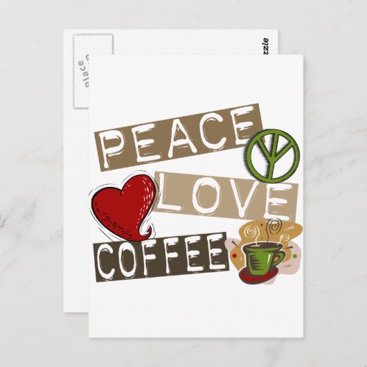 VREDESKOFFIE 2 BRIEFKAART (Voorkant / Achterkant)