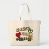 VREDESKOFFIE 2 GROTE TOTE BAG (Voorkant)