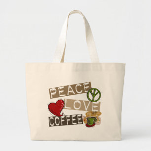 VREDESKOFFIE 2 GROTE TOTE BAG