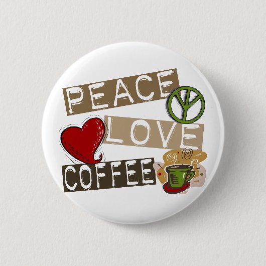 VREDESKOFFIE 2 RONDE BUTTON 5,7 CM (Voorkant)