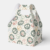 Vredeskransen en vreugde voor het wereldpatroon bedankdoosjes (Voorkant Zijde)