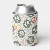 Vredeskransen en vreugde voor het wereldpatroon blikjeskoeler (Blikje Voorkant)