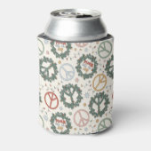 Vredeskransen en vreugde voor het wereldpatroon blikjeskoeler (Blikje Achterkant)