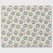 Vredeskransen en vreugde voor het wereldpatroon cadeaupapier (Vlak)