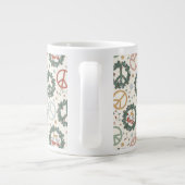 Vredeskransen en vreugde voor het wereldpatroon grote koffiekop (Achterkant)