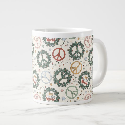 Vredeskransen en vreugde voor het wereldpatroon grote koffiekop (Voorkant rechts)