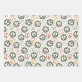 Vredeskransen en vreugde voor het wereldpatroon inpakpapier vel (Voorkant)