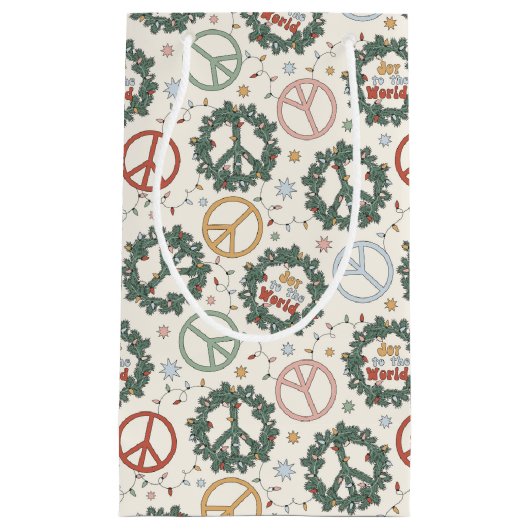 Vredeskransen en vreugde voor het wereldpatroon klein cadeauzakje (Voorkant)