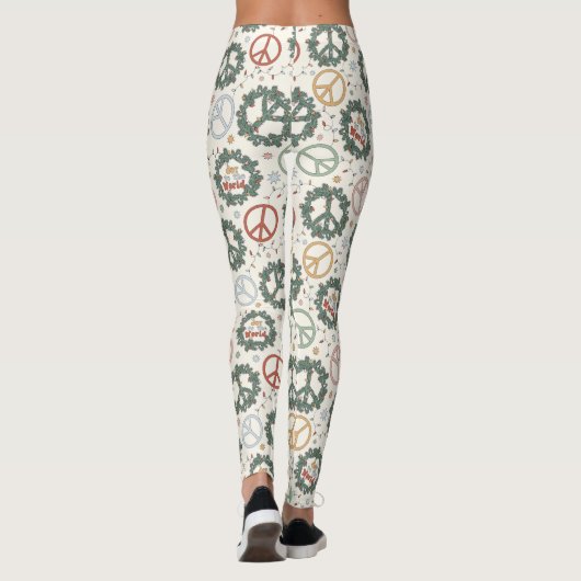 Vredeskransen en vreugde voor het wereldpatroon leggings (Achterkant)