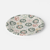 Vredeskransen en vreugde voor het wereldpatroon papieren bordje (Gekanteld)