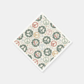 Vredeskransen en vreugde voor het wereldpatroon servet (Hoek)