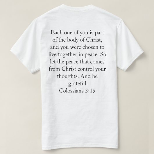 Vredeskruis T-shirt (Design achterkant)