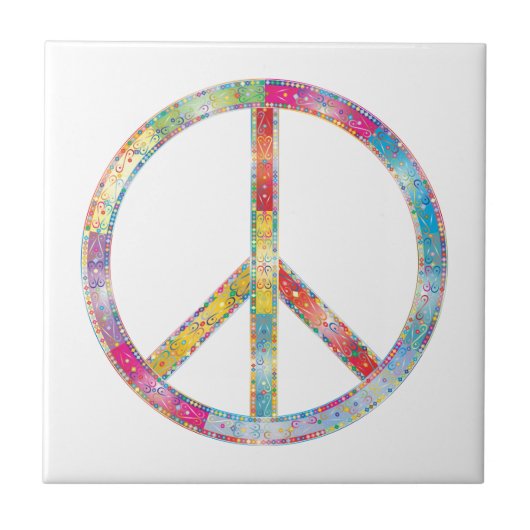 vredeskunstje tegeltje (Voorkant)