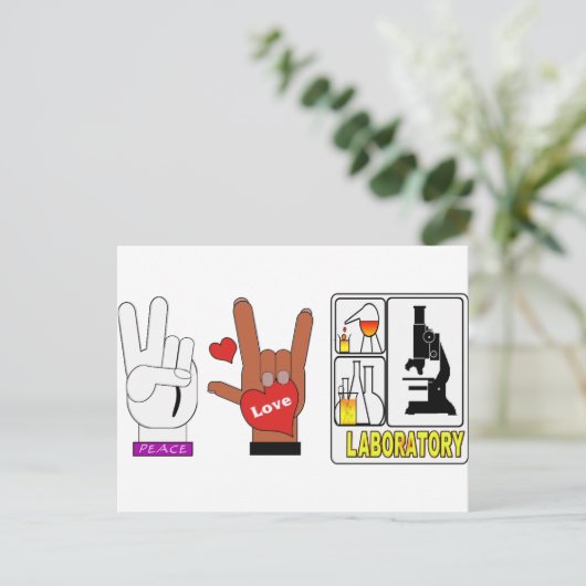 VREDESLABORATOORY BRIEFKAART (Staand voorkant)