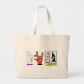 VREDESLABORATOORY GROTE TOTE BAG (Voorkant)