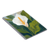 Vredeslelie Bloem Aquarel Schildering Notitieboek (Rechterzijde)