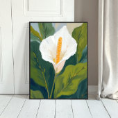 Vredeslelie Bloem Schilderen Aquarel Poster