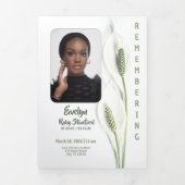 Vredeslelie Foto Collage Drie-voudig Funeral Templ Drieluik Programma (Cover)