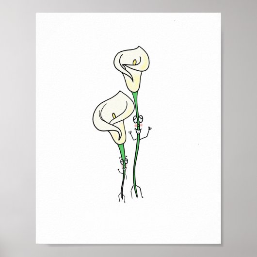 vredeslelies, leuk bloemthema poster (Voorkant)