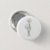 vredeslelies, leuk bloemthema ronde button 3,2 cm (Voorkant /achterkant)