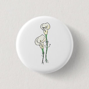 vredeslelies, leuk bloemthema ronde button 3,2 cm