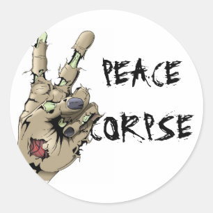 VREDESLICHAAM RONDE STICKER