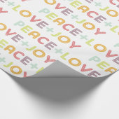 VREDESLICHTING JOY TYPOGRAPHY FEESTDAGEN FESTIVE CADEAUPAPIER (Hoek)