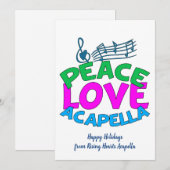 Vredesliefde Acapella Groep Mooie Aanpasbare Feestdagenkaart (Voorkant / Achterkant)