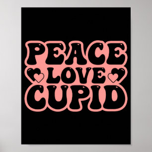 Vredesliefde Cupido Valentijnsdag T-shirt Poster