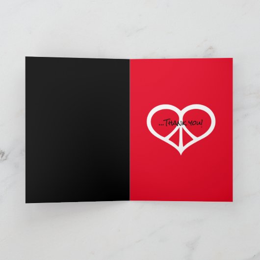 Vredesliefde en bedankkaart (Binnen)