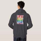 Vredesliefde en begrip hoodie (Achterkant volledig)