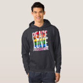 Vredesliefde en begrip hoodie (Voorkant volledig)
