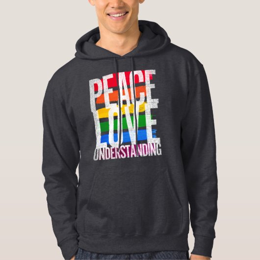 Vredesliefde en begrip hoodie (Voorkant)