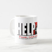 vredesliefde en beren koffiemok (Voorkant links)