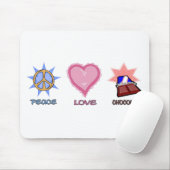 Vredesliefde en chocolade muismat (Met muis)