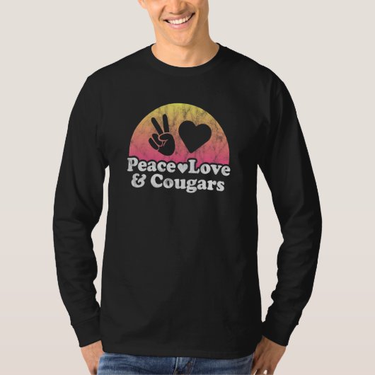 Vredesliefde en cougars Cougar T-shirt (Voorkant)