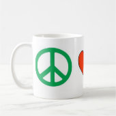 Vredesliefde en economie koffiemok (Links)