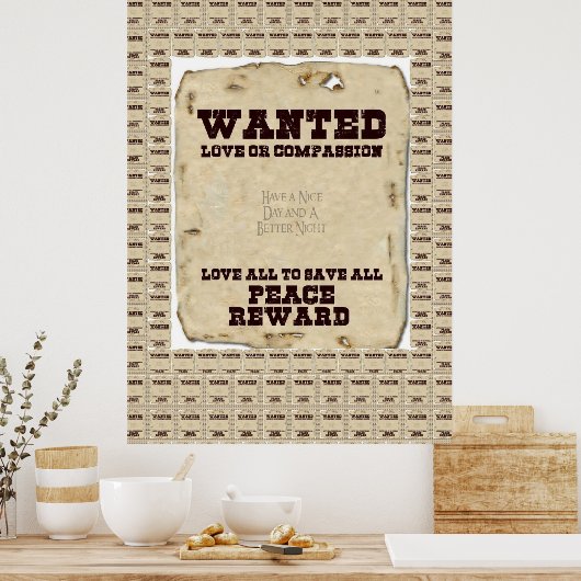 Vredesliefde en eenheid poster (Keuken)