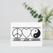 Vredesliefde en evenwicht briefkaart (Staand voorkant)