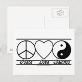 Vredesliefde en evenwicht briefkaart (Voorkant / Achterkant)