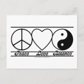 Vredesliefde en evenwicht briefkaart (Voorkant)
