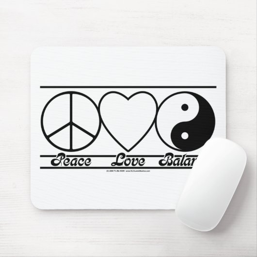 Vredesliefde en evenwicht muismat (Met muis)